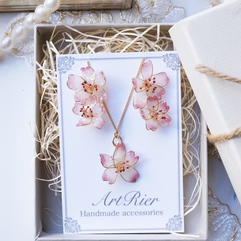 ほんのり桜jewelryピアスorイヤリング
