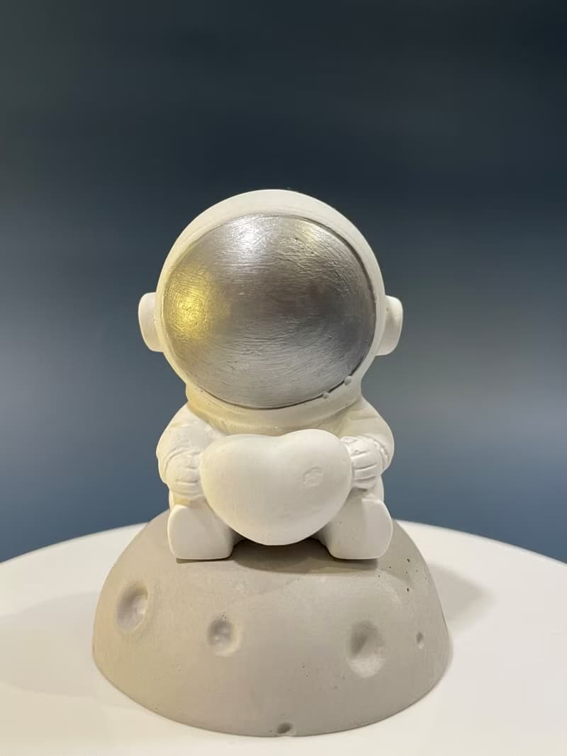 漫步宇宙-黃方解石太空人擴香石燈座