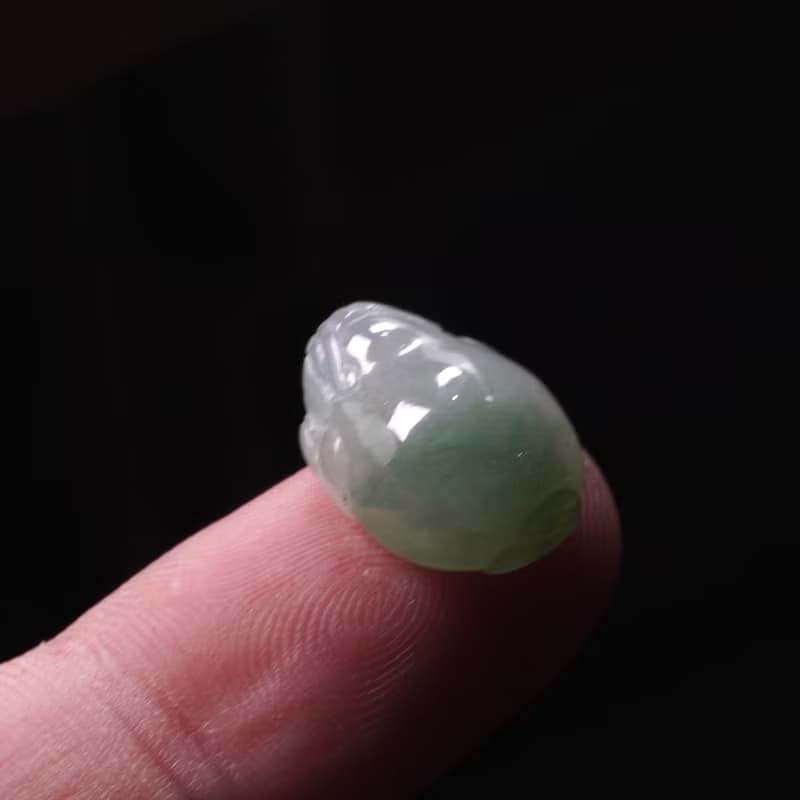 【招財神獸】冰種飄綠翡翠三腳蟾蜍|戒面|裸石|天然A貨翡翠|送禮