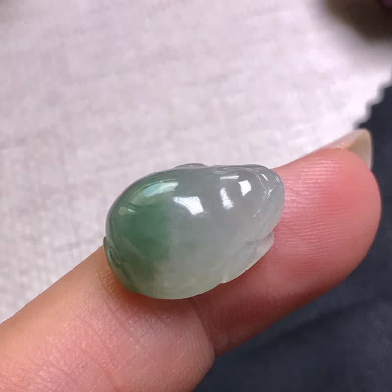 【招財神獸】冰種飄綠翡翠三腳蟾蜍|戒面|裸石|天然A貨翡翠|送禮