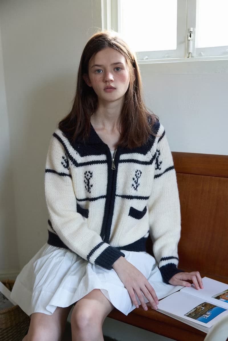 鬱金香 春天花花系列 羊毛提花針織開衫外套
