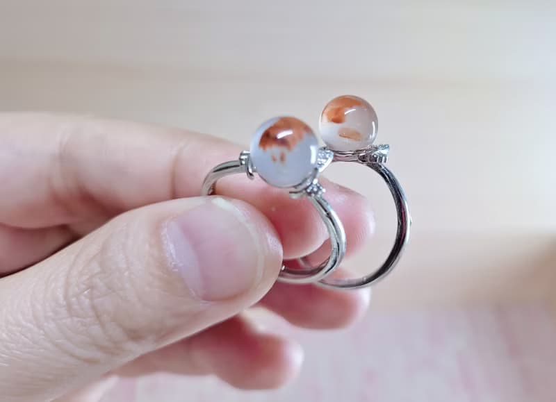 【親翠】天然南紅 飄花貓咪s925銀戒