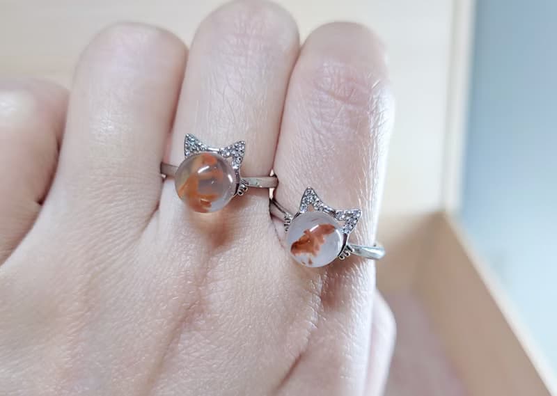 【親翠】天然南紅 飄花貓咪s925銀戒