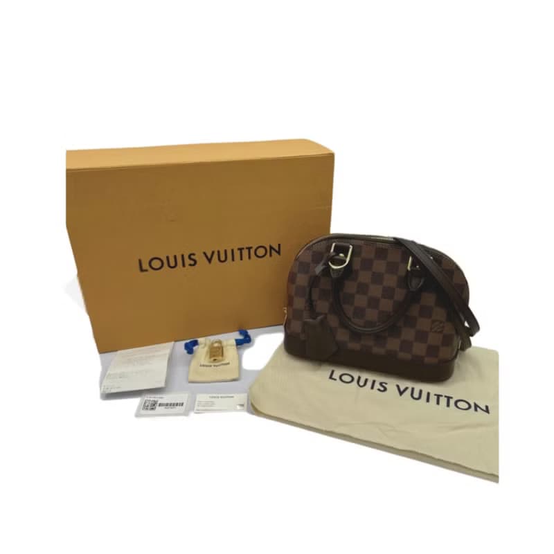 Louis Vuitton Alma BB Damier Ebene 經典格紋款 未使用近新