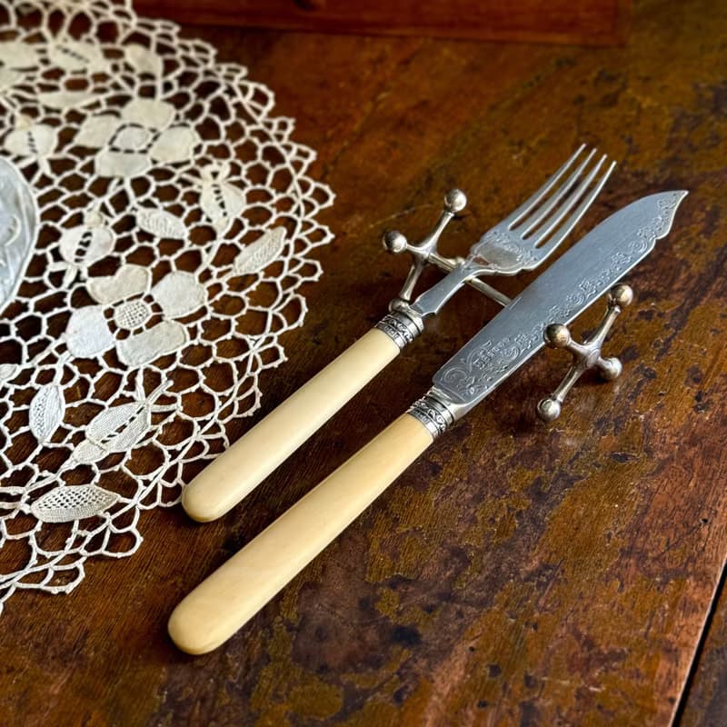 50621-經典法國Christofle 鍍銀餐具架