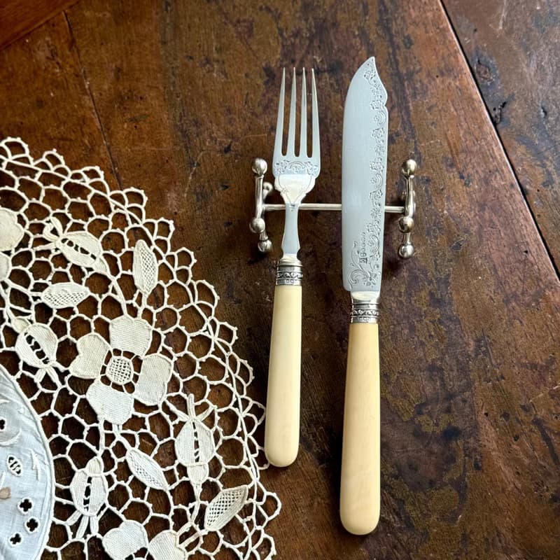 50621-經典法國Christofle 鍍銀餐具架