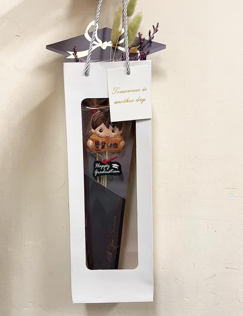 畢業帽花束 畢業生+星星糖霜餅乾 低糖無香精