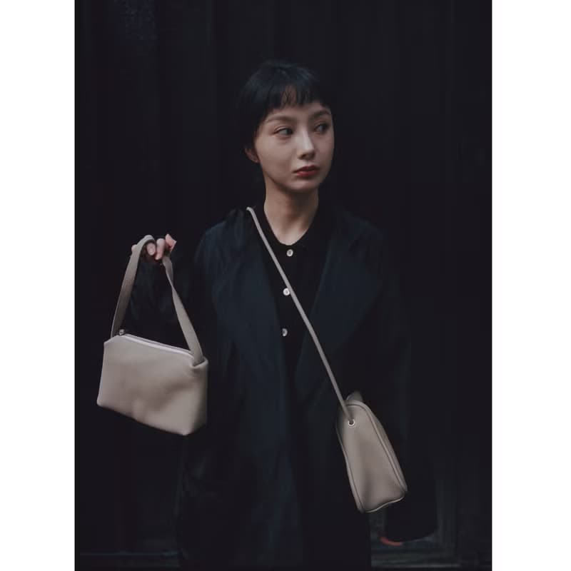 JOYDIVISION togo皮荔枝纹 腋下单肩奶奶包 法棍包小众
