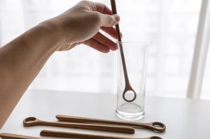 天然柚木中空攪拌湯匙