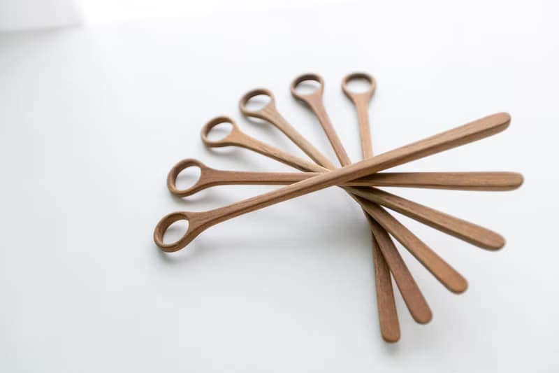 天然柚木中空攪拌湯匙