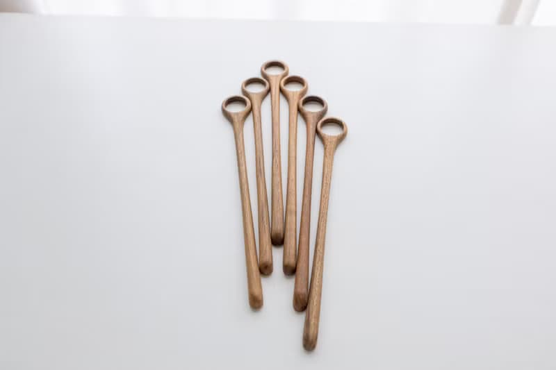 天然柚木中空攪拌湯匙