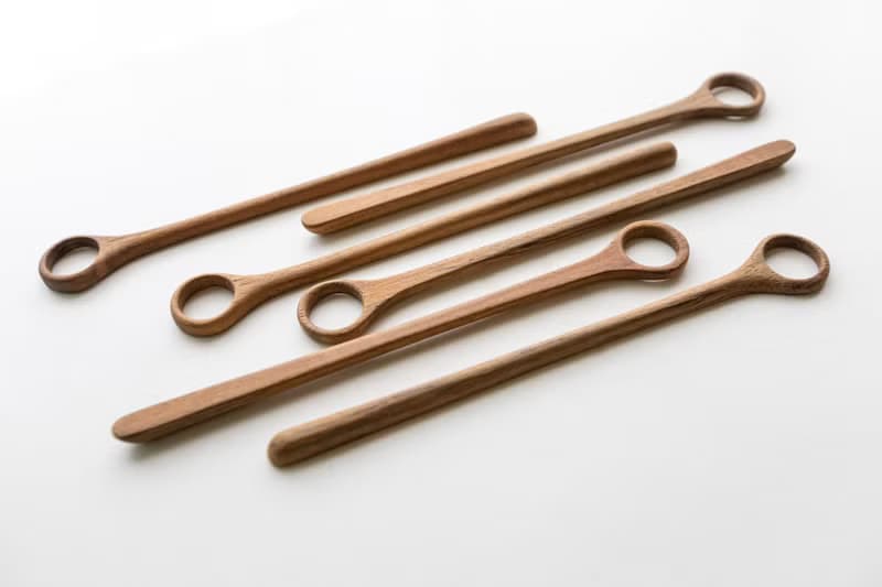 天然柚木中空攪拌湯匙