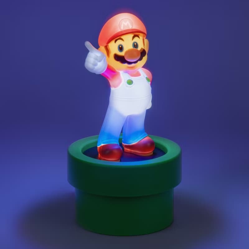 官方授權任天堂二合一瑪利歐 Mario Figurine 夜燈 20cm高