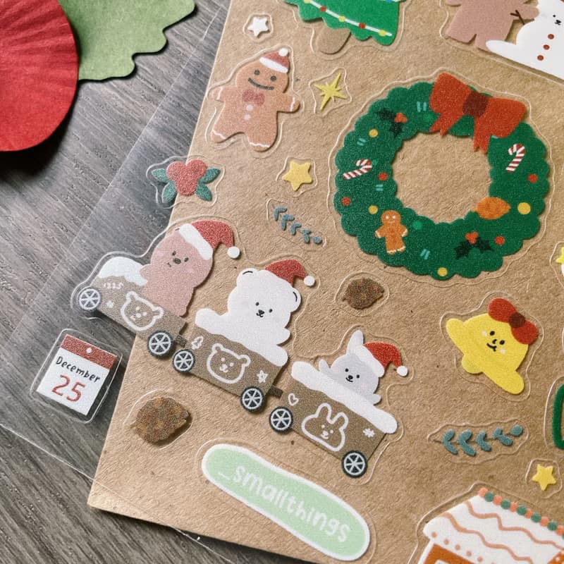 _smallthings 透明聖誕貼紙
