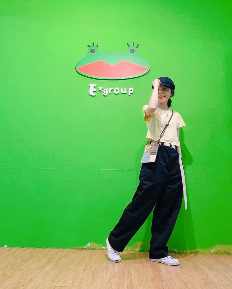 E*group 拼布小物包  米黃單寧  隨身袋 手機袋