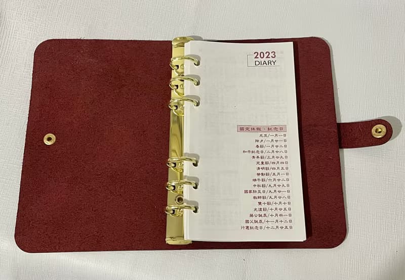 極簡原革-真皮A6-萬用手冊、手帳/扣帶二擇一/2mm原皮呈現