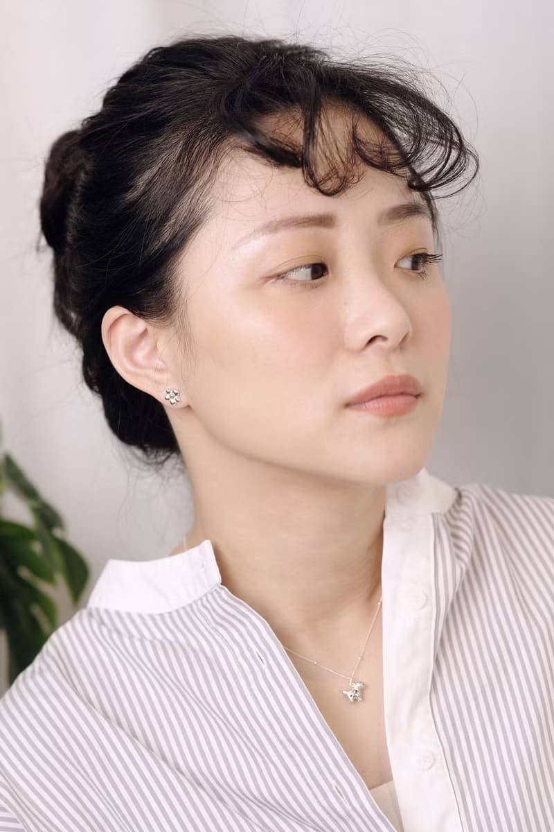 二毛銀 x 多肉人物 - 【小雛菊笑臉 . 愛心笑臉-耳環】