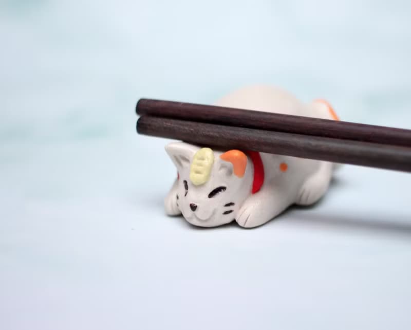 招財貓　擺飾　瓷偶　筷架