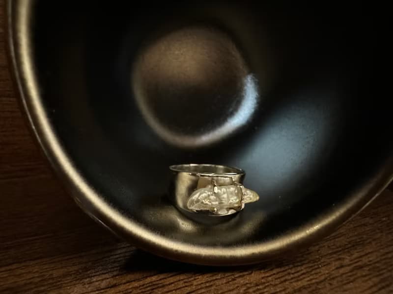 手工飾品—巴洛克珍珠純銀戒指 925純銀 天然不規則形珍珠 珍珠戒