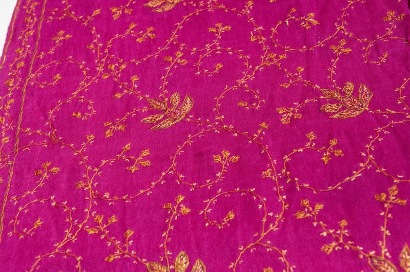 喀什米爾Cashmere/羊絨圍巾/純羊毛圍巾披巾/戒指絨披肩-刺繡花朵
