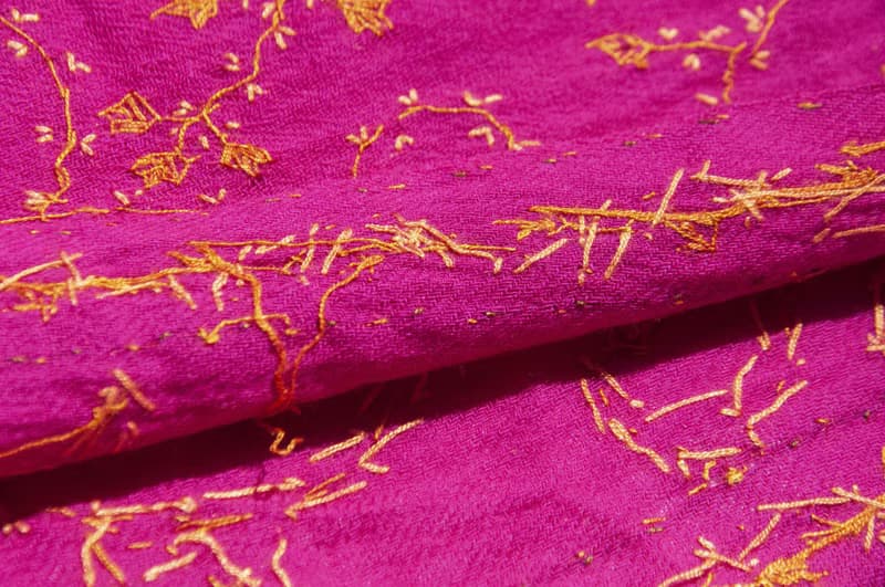 喀什米爾Cashmere/羊絨圍巾/純羊毛圍巾披巾/戒指絨披肩-刺繡花朵