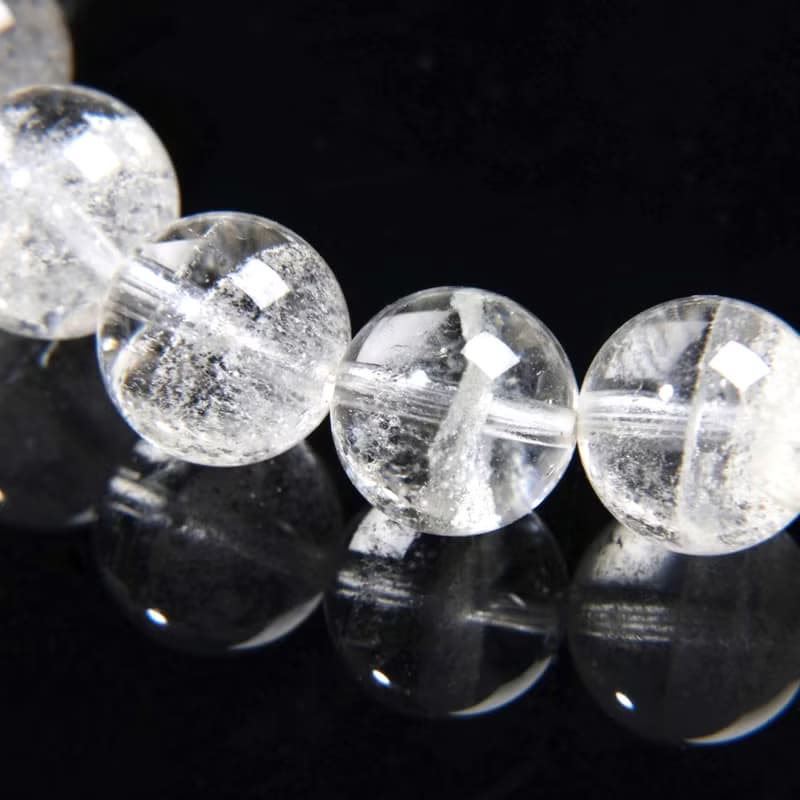 一圖一物 | #604 9.5mm 千層白幽靈水晶手鍊 異象水晶 淨化磁場