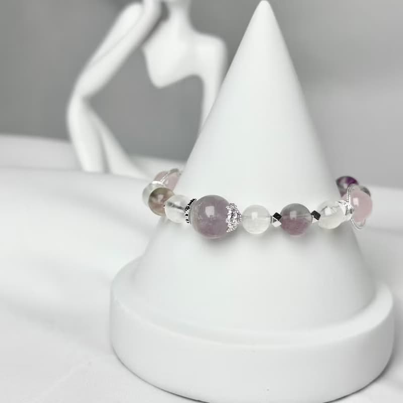 紫兔毛 粉晶 螢石 藍月光 白阿塞 / 異性桃花 /天然水晶 情人禮物