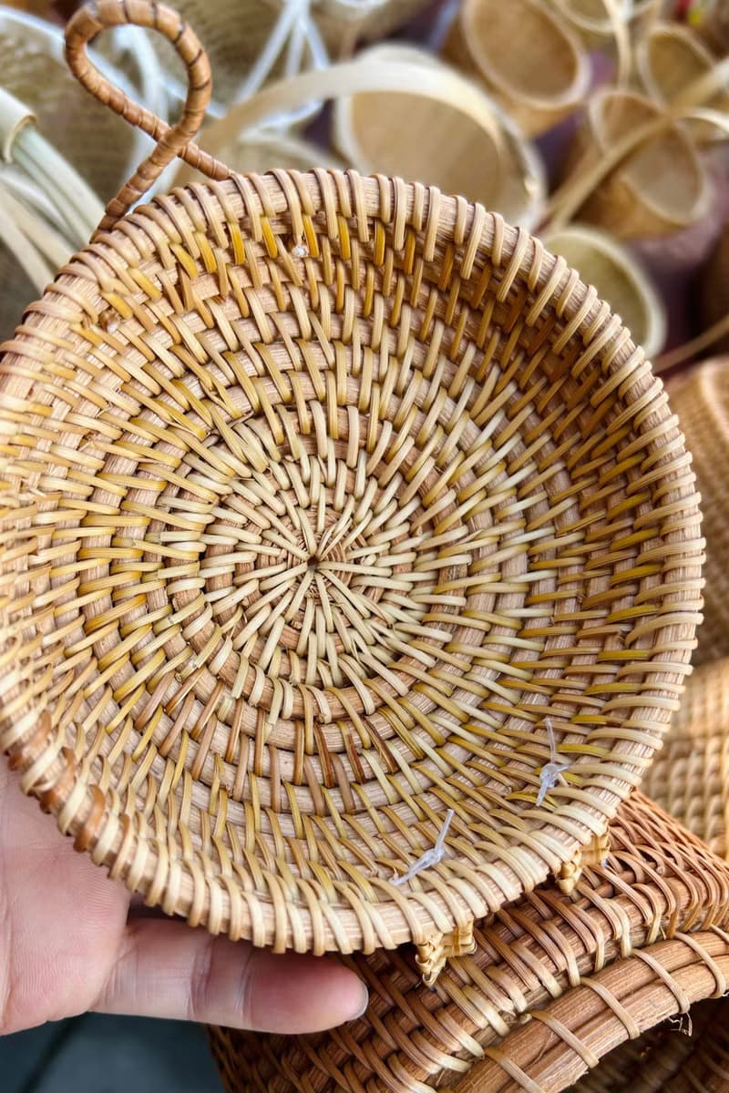 藤編系列 | 附蓋儲物圓罐 | 收納盒 | 手制 天然秋藤