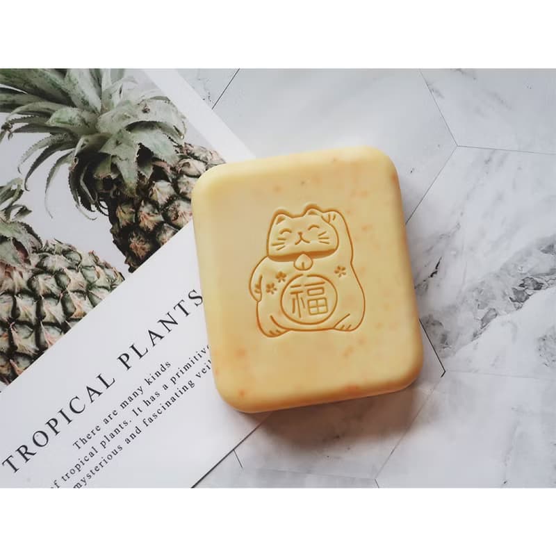 【皂章A79】招財貓 財到 福氣到 ソープスタンプ Soap Stamp