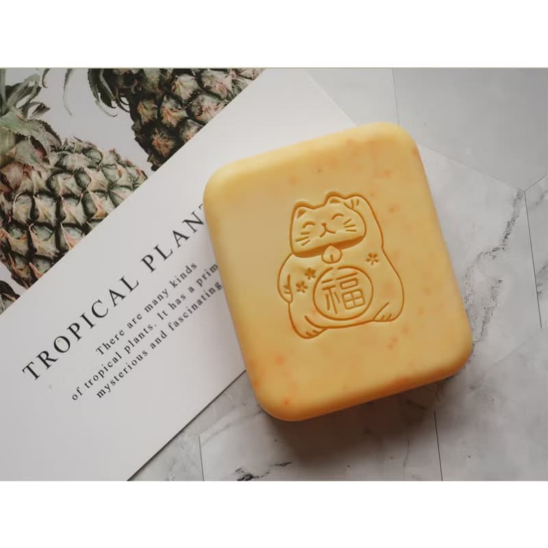 【皂章A79】招財貓 財到 福氣到 ソープスタンプ Soap Stamp
