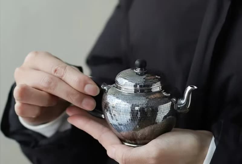 尚幀品 木把宮燈純銀壺 純銀9999 純手工 銀泡茶壺 純銀急須200cc
