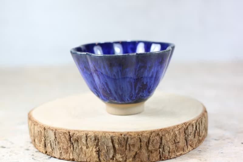 【母親節禮物】湛海 天目釉 花瓣茶杯 茶碗 鶯歌名家葉敏祥作品