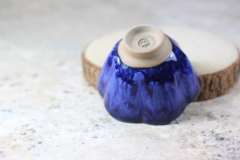 【母親節禮物】湛海 天目釉 花瓣茶杯 茶碗 鶯歌名家葉敏祥作品