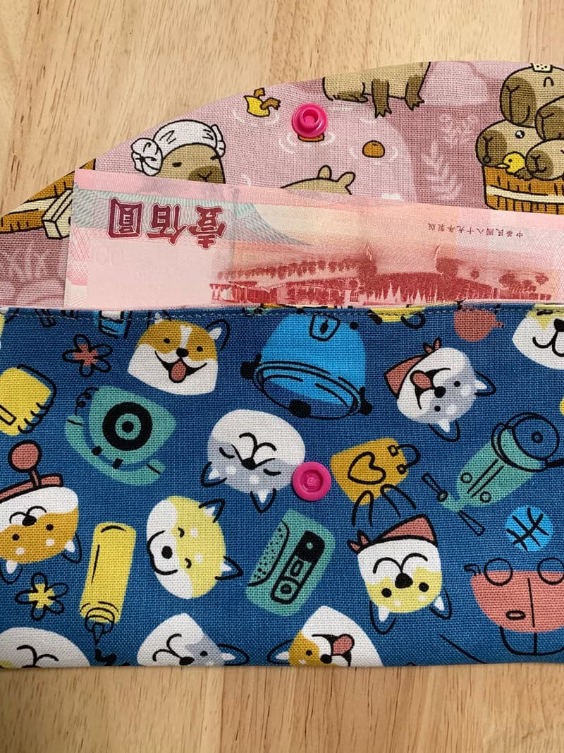 文青風優質萬用存摺袋 柴柴大頭貼 質感原胚 魅力藍 水豚君 禮物