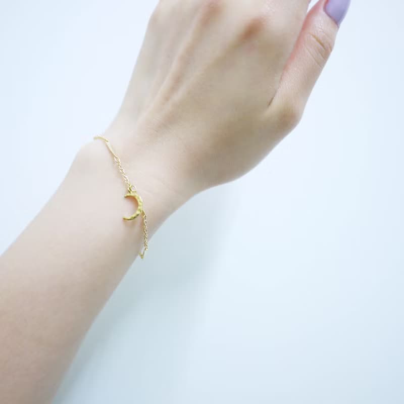 新月黃銅細緻手鍊