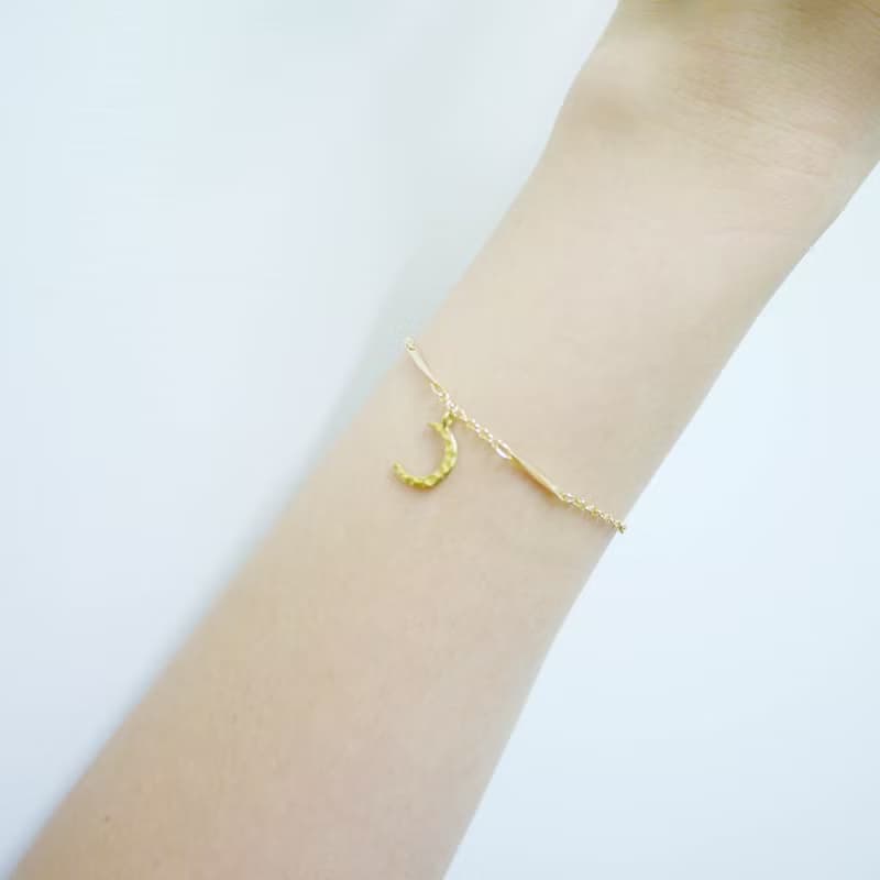 新月黃銅細緻手鍊
