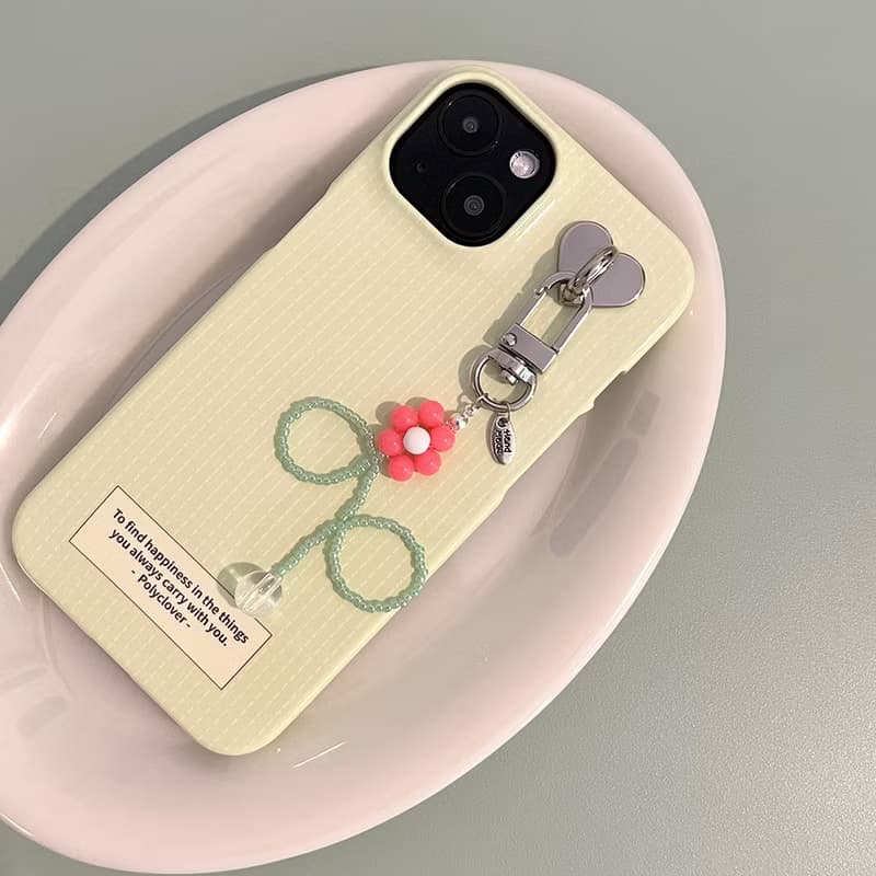 yellow green dotted line iphone case