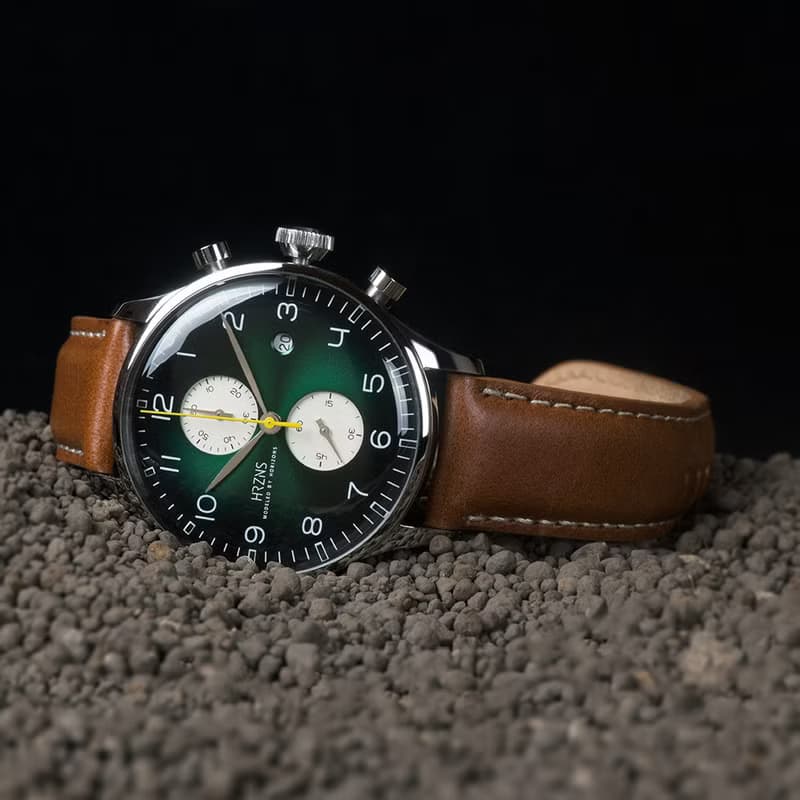 墨綠色 CH-41 Uranus 計時功能手錶 | BUTTERO皮帶或鋼帶