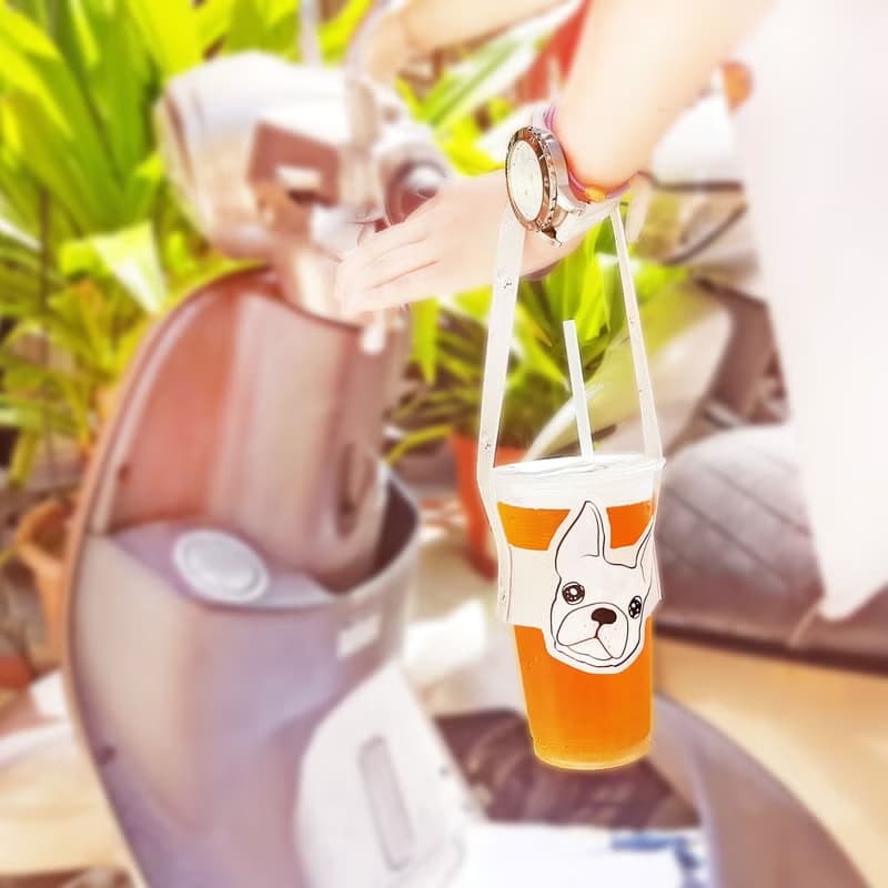 拉不拉多 2色 黃色/黑色 造型隨行飲料杯套提袋 飲料提袋