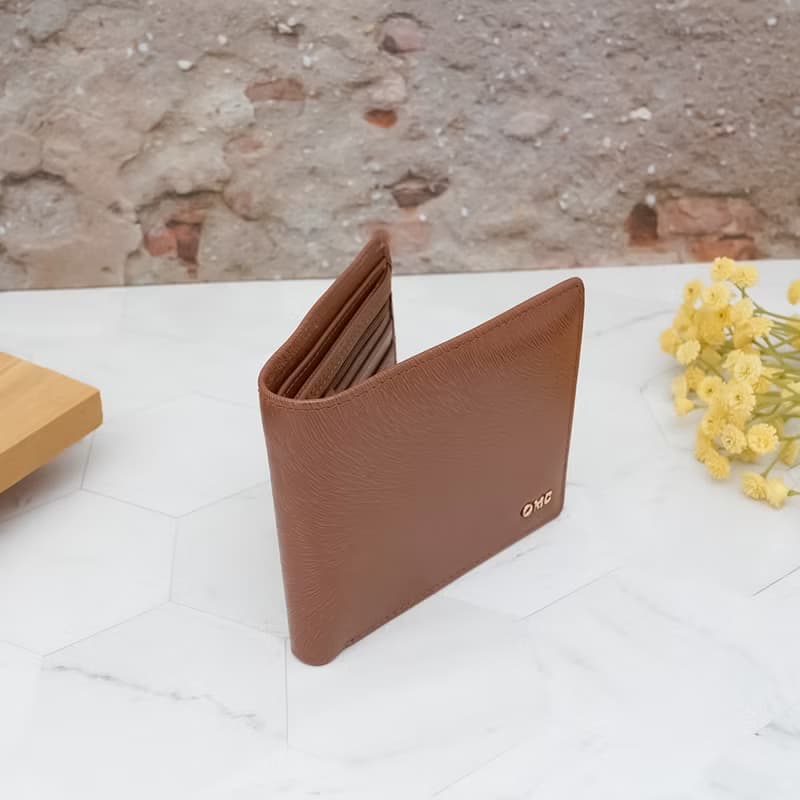 10卡1照-馬鬃紋-上下翻活頁牛皮短夾28801(棕色)