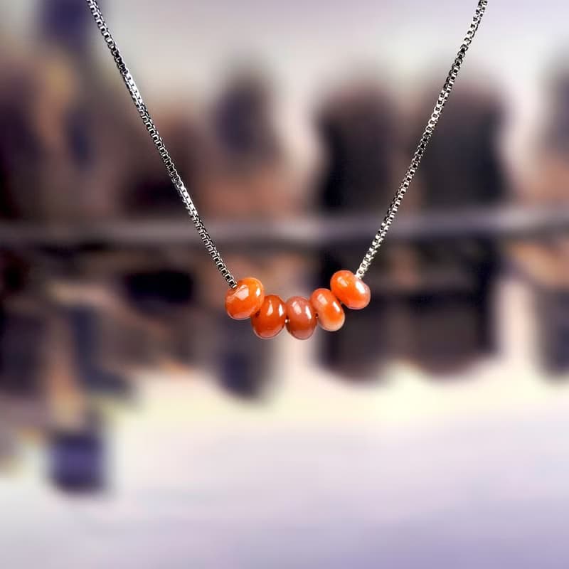 【萬事亨通】紅翡翡翠路路通項鍊 | 天然緬甸玉翡翠A貨 | 送禮