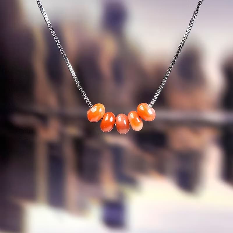 【萬事亨通】紅翡翡翠路路通項鍊 | 天然緬甸玉翡翠A貨 | 送禮