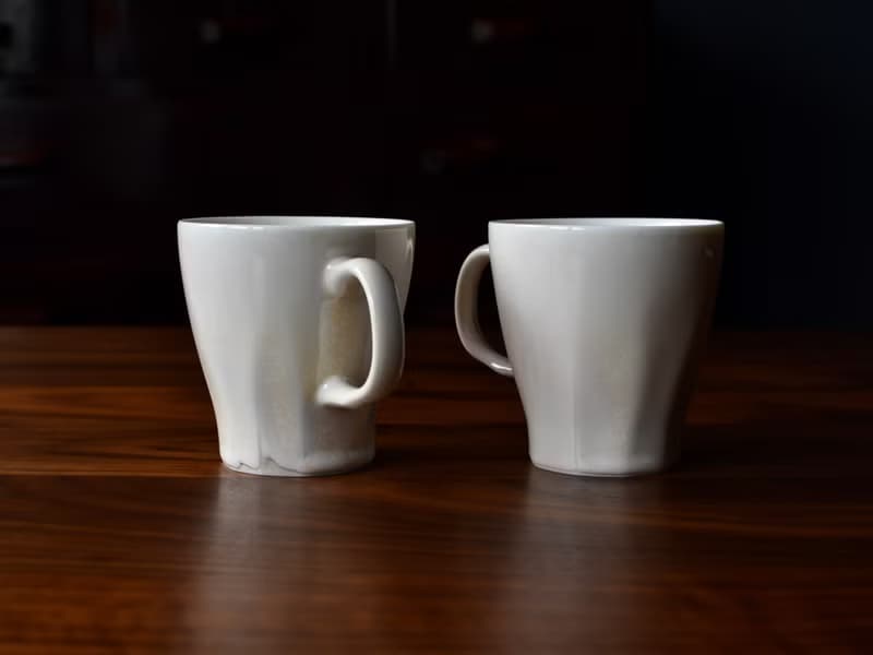 陶事 花跡 把手咖啡杯