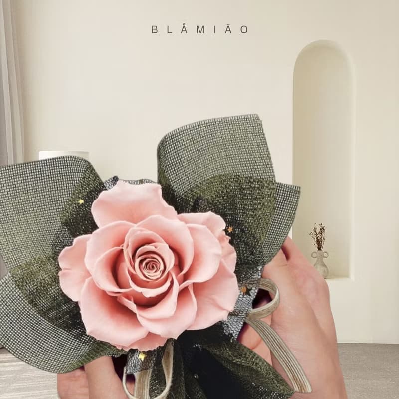 單支永生花束 - 粉紅(玫瑰)