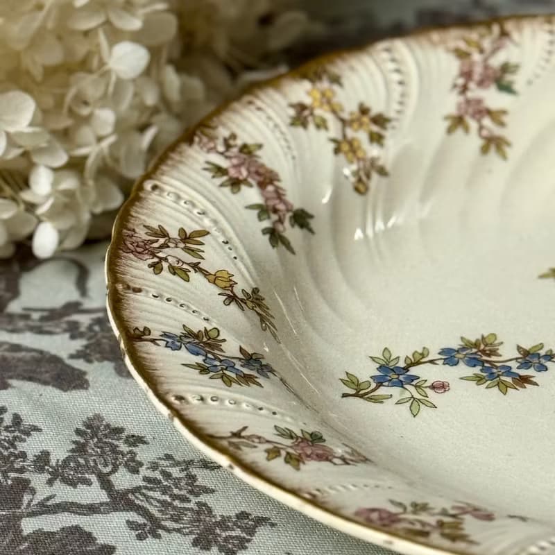 50744-絕美法國1880年代 Sarreguemines Louis XV 皇室貴族瓷盤