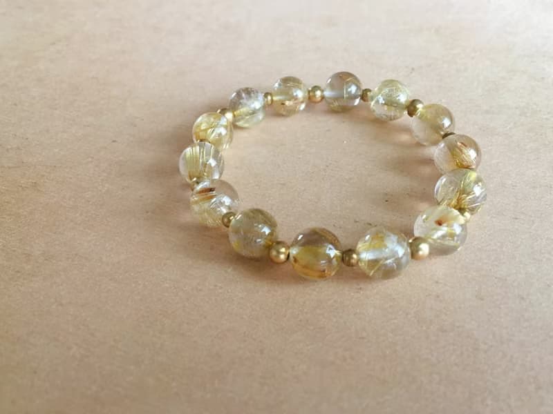 【金色山脈】鈦晶 黃銅 手鍊