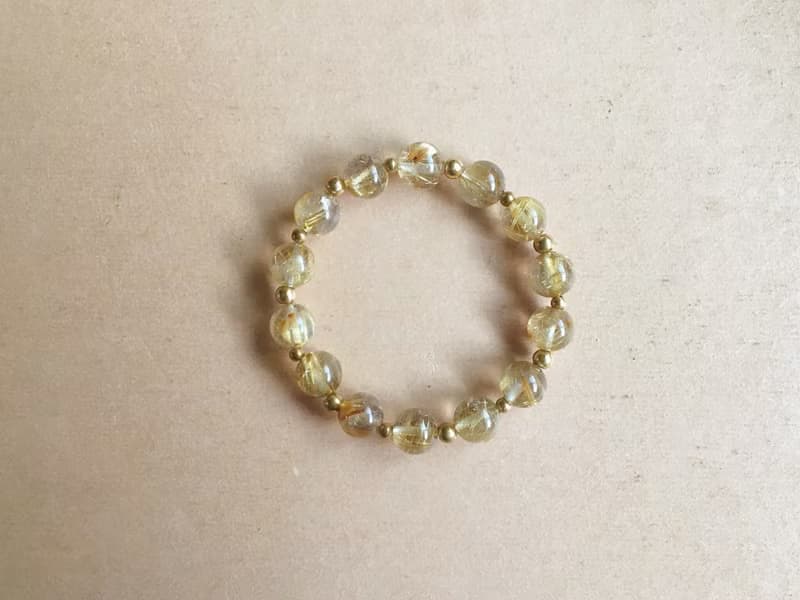 【金色山脈】鈦晶 黃銅 手鍊