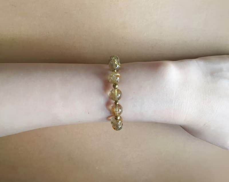 【金色山脈】鈦晶 黃銅 手鍊