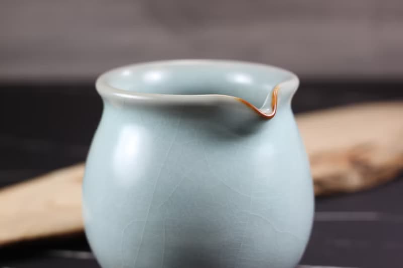 【送禮好物】360~400ml 汝窯無把 手拉坯 咖啡下壺 茶海 公道杯