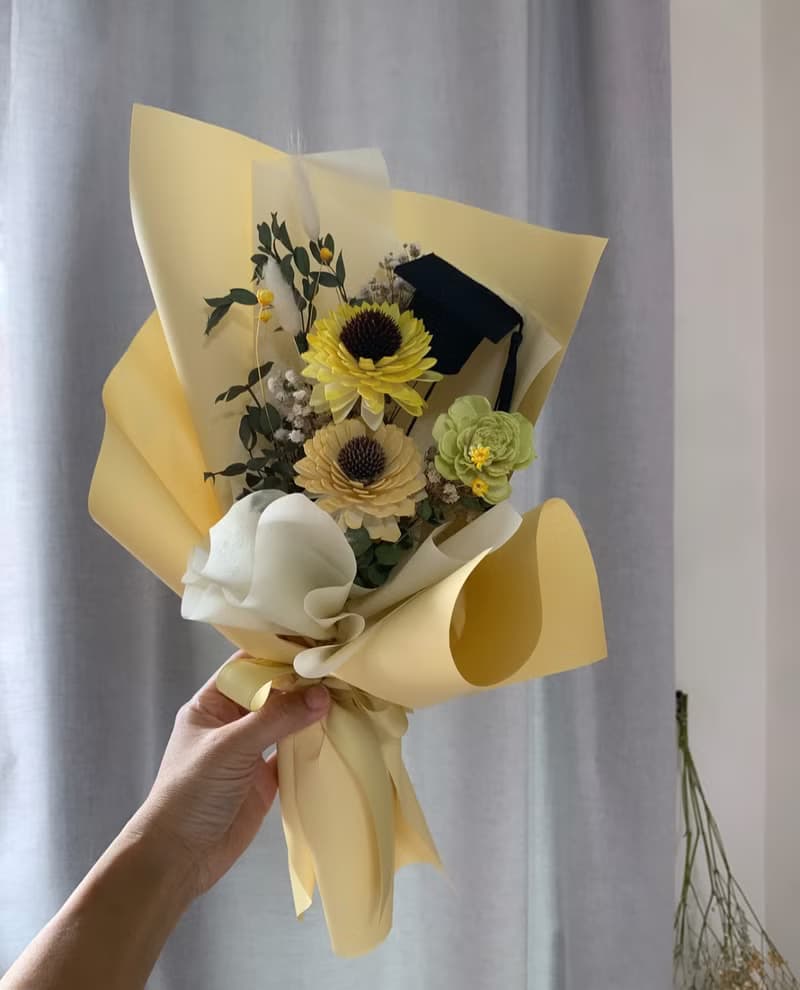 畢業快樂乾燥花束 向日葵 畢業花束 情人花束 告白